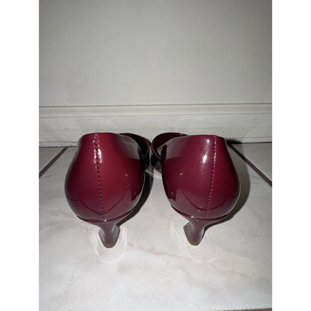 Gianni Bini Kitten Heel D'Orsay Pumps Burgundy Size 6M - Picture 3 of 8